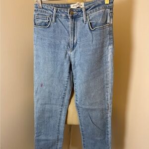 Just Black Light Blue Straight Leg Mid Rise Jeans Sz 25